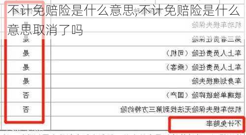不计免赔险是什么意思,不计免赔险是什么意思取消了吗
