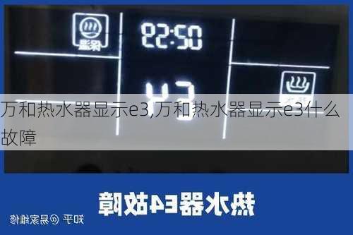 万和热水器显示e3,万和热水器显示e3什么故障