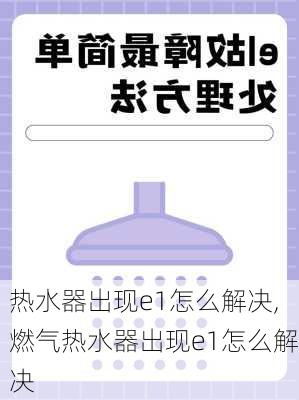 热水器出现e1怎么解决,燃气热水器出现e1怎么解决