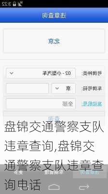 盘锦交通警察支队违章查询,盘锦交通警察支队违章查询电话