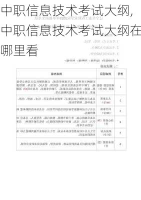 中职信息技术考试大纲,中职信息技术考试大纲在哪里看